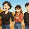 大学生娘、高校生息子、母親でテーマパークえへ！
